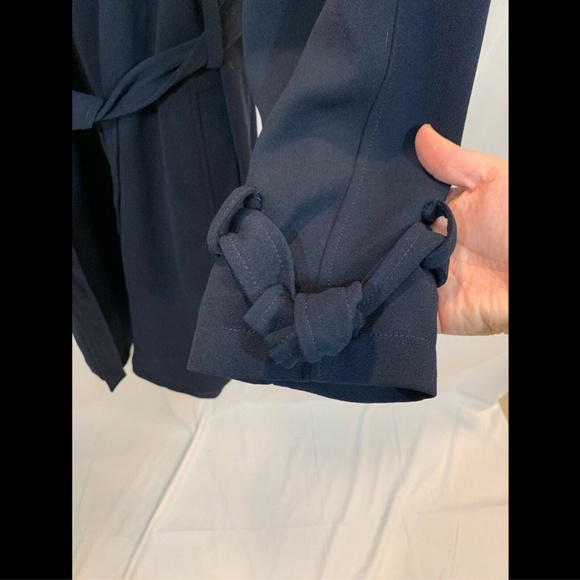 NEW Rachel Rachel Roy Luxe Crepe Trench Coat in Navy [PLUS SZ 2X‎ ] - Picture 6 of 8